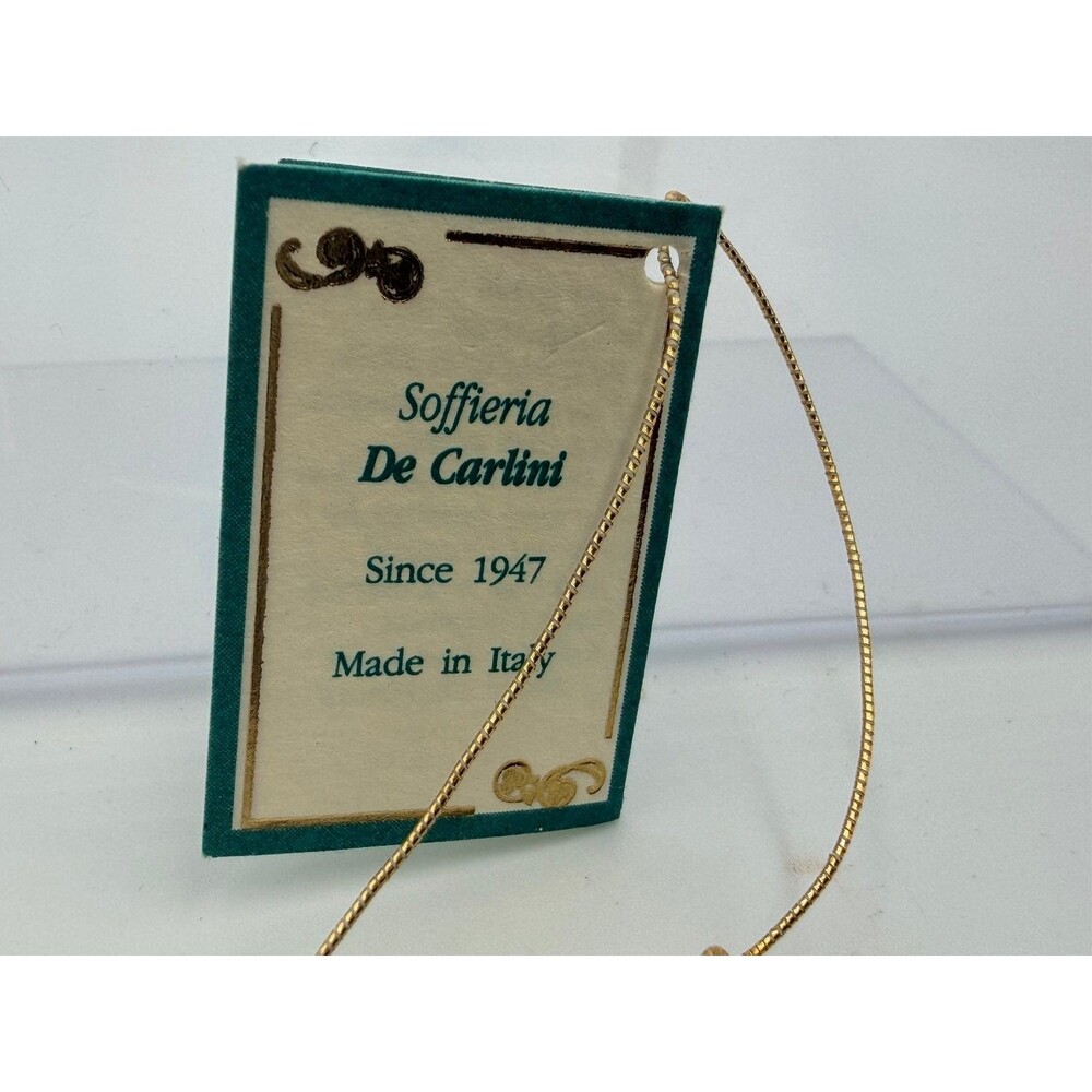 TAG ONLY for Soffieria De Carlini Christmas Tree Glass Ornament with Gold Cord - Picture 3 of 7